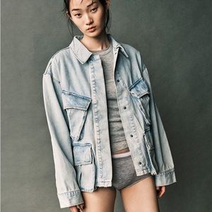 Zara TRF Denim Pocket Jacket